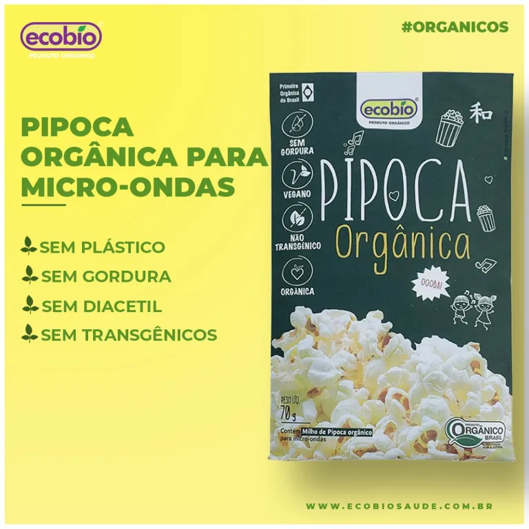 Pipoca Orgânica para microondas